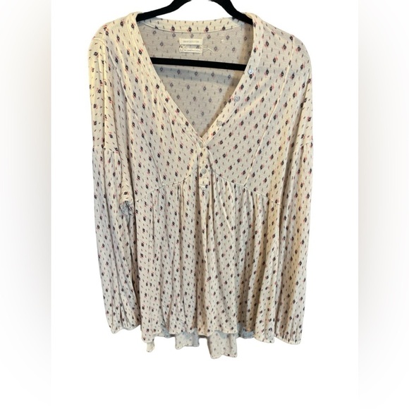 Urban Outfitters Spirit V-Neck Peplem Blouse Women's size Large - Picture 1 of 11